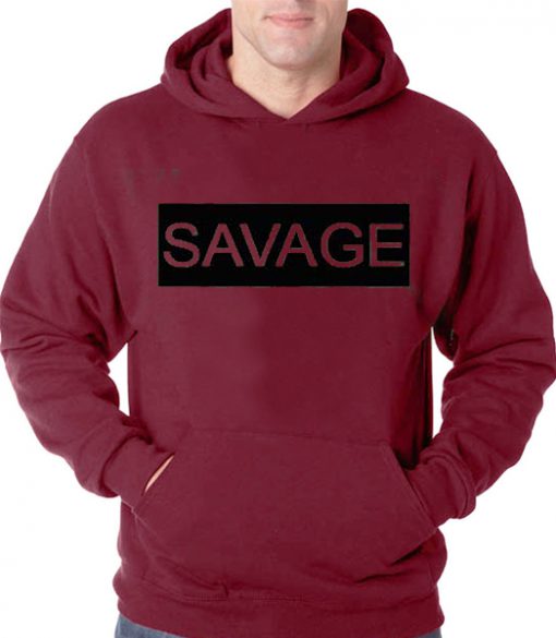 savage maroon hoodie