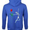 skeleton hold the rose hoodie