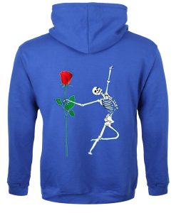skeleton hold the rose hoodie
