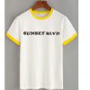 sunset ringer t shirt