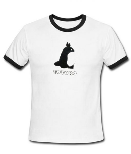 totoro graphic ringer t shirt