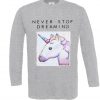 unicorn never stop dreaming t-shirt