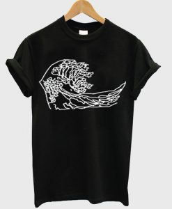 wave black T-shirt