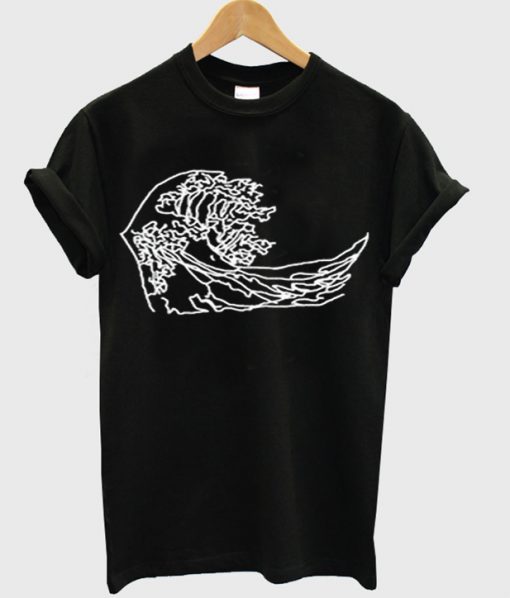 wave black T-shirt