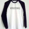 wonderwall basebal raglan t-shirt