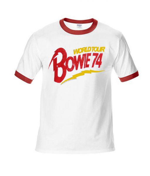 world tour bowie 74 ringer T-shirt