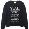 yes its realy my hair sweatshirt