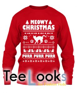 Meowy Ugly Christmas Sweatshirt