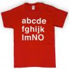 No alphabet t-shirt