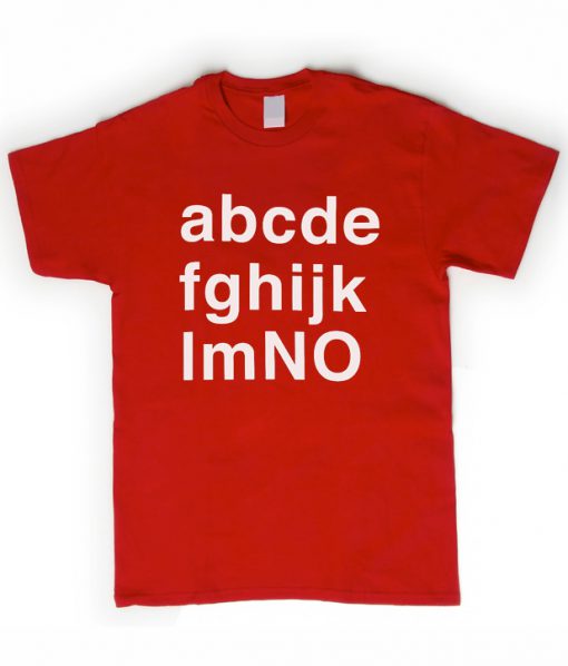 No alphabet t-shirt