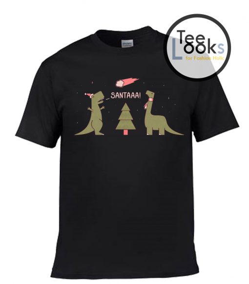 Dino Meteor Christmas T-shirt