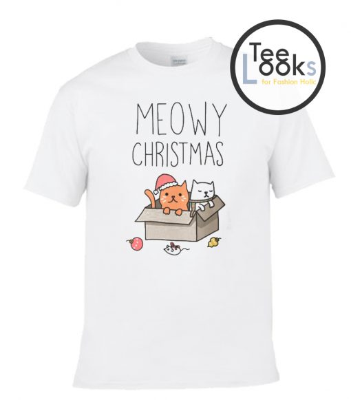 Meowy Christmas T-shirt