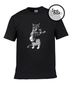 Cat In Black T-Shirt