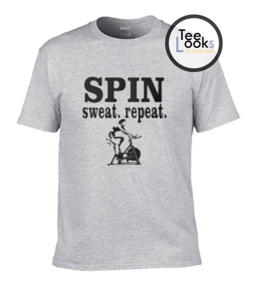 Spin, sweat, repeat T-shirt