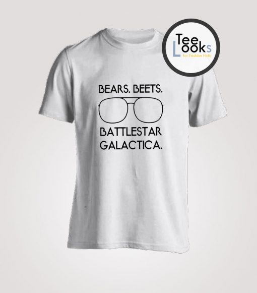 Glasses Bears Beets Battlestar Galactica T-Shirt
