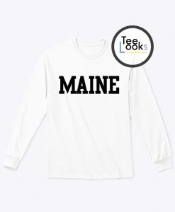 Maine Chest Logo Font Sweatshirt