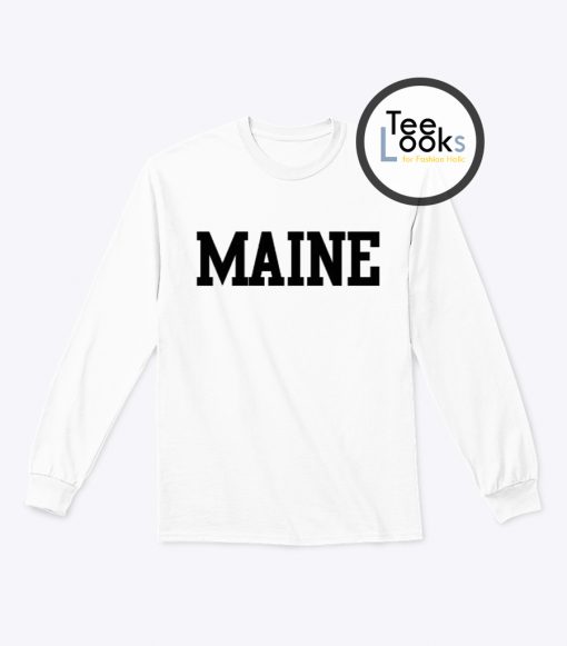 Maine Chest Logo Font Sweatshirt
