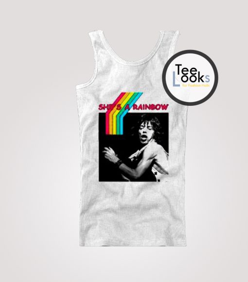 Mick Jagger Rolling Stones Shes A Rainbow Tank Top