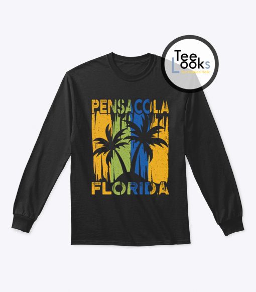 Pensacola Florida Beach Palm Trees Sweatshirt