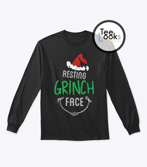 Resting Grinch Face Christmas Sweatshirt