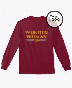 Wonder Woman Vintage Font Logo Sweatshirt