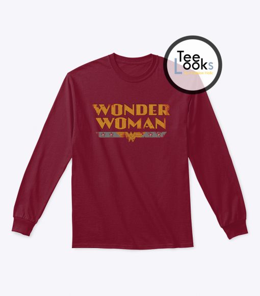 Wonder Woman Vintage Font Logo Sweatshirt