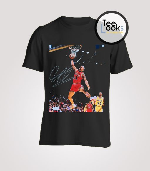 Dennis Rodman Chicago Bulls Autograph T-Shirt