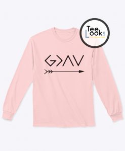 God is Greater Than The Highs and Lows Arrow Logo Sweatshirt