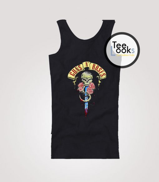 Guns n Roses Skull Knife Tank Top