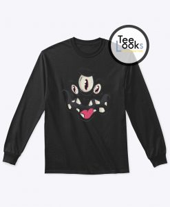 Halloween Black Monster Face Sweatshirt