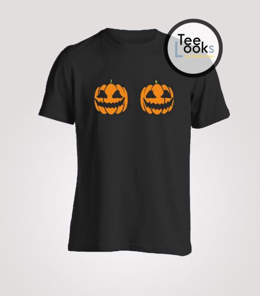 Halloween Pumpkin Boobs T-Shirt