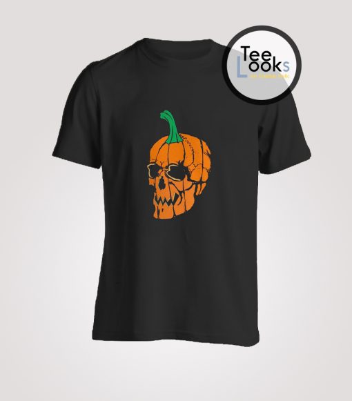 Halloween pumpkin skull T-shirt