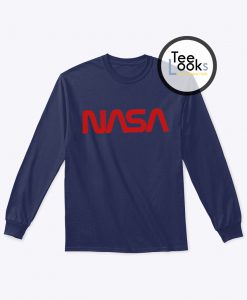 NASA Worm Logo Red Sweatshirt