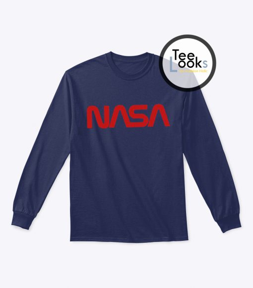 NASA Worm Logo Red Sweatshirt