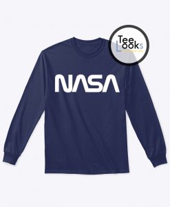 NASA Worm Logo White Sweatshirt