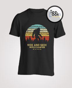 Retro Bigfoot Hide Seek World Champion T-Shirt