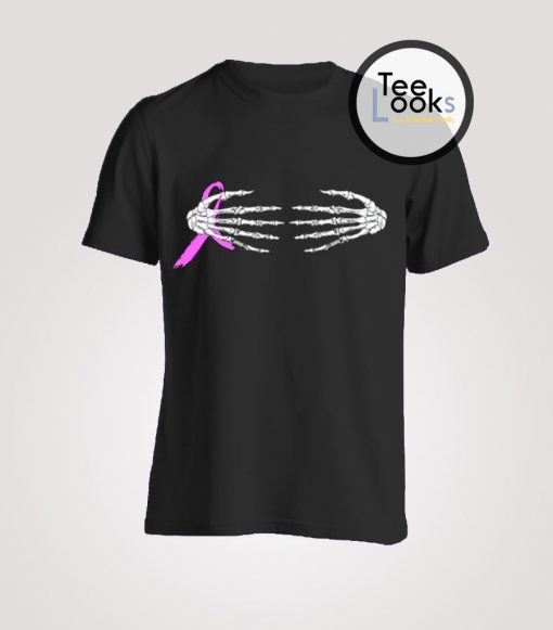 Skeleton Hands Breast Cancer T-Shirt