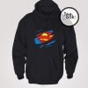 Superman Logo Ripped Hoodie