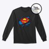 Superman Logo Ripped Sweatshirt