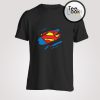 Superman Logo Ripped T-shirt