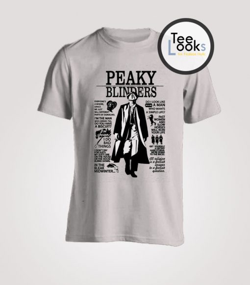 Tommy Shelby Quotes Peaky Blinders T-Shirt