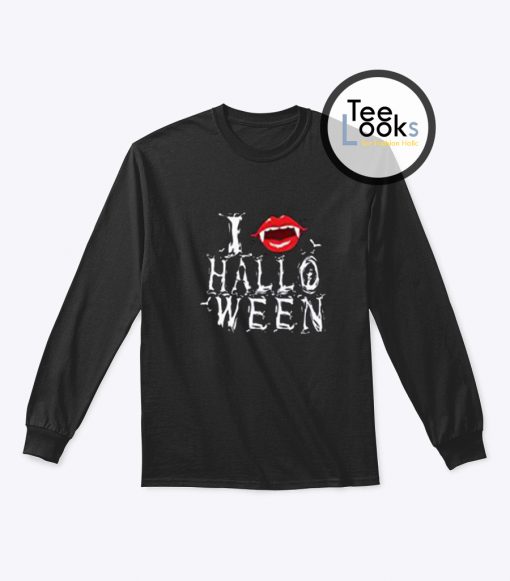 Vampire I Love Halloween Sweatshirt