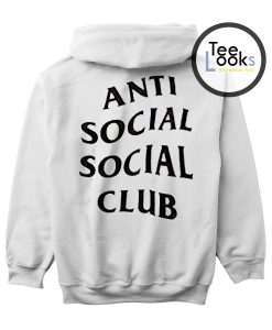 Anti Social Club ASSC Black Text Back Hoodie