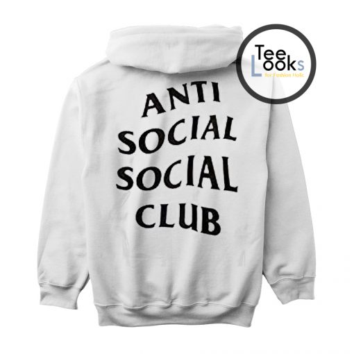 Anti Social Club ASSC Black Text Back Hoodie