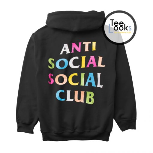Anti Social Club ASSC Multicolor Back Hoodie
