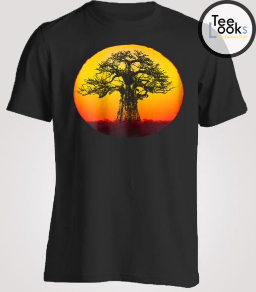 Baobab Tree At Sunset T-shirt