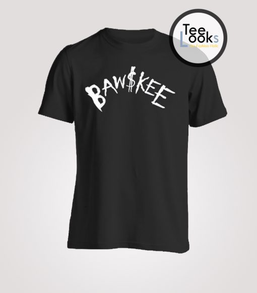 Bawskee White Text T-shirt