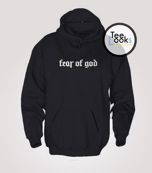 Fear Of God White Text Hoodie