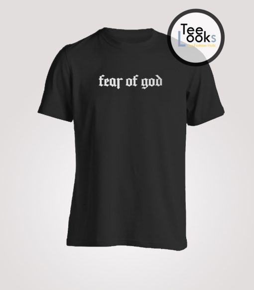 Fear Of God White Text T-shirt