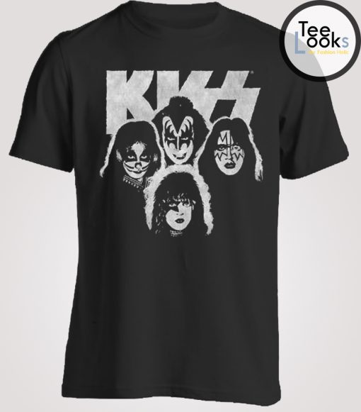 Kiss Band Black White T-shirt